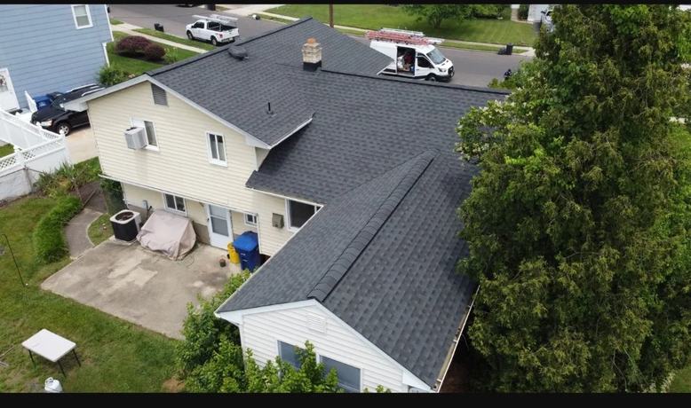 Aerial view of a completed South Jersey exterior replacement